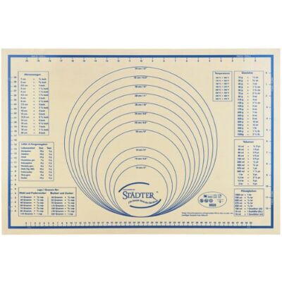Städter Silikon Backmatte MAXI 60x40 cm Backunterlage BPA-frei & lebensmittelecht, rutschfest, antihaft, mit Maßhilfen zum Ausrollen & Modellieren Städter Silikon Backmatte MAXI 60x40 cm Backunterlage BPA-frei & lebensmittelecht, rutschfest, antihaft, mit Maßhilfen zum Ausrollen & Modellieren