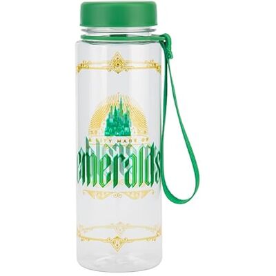 Paladone Wicked Wasserflasche mit Riemen, offiziell lizenzierte Disney-Goldfolie und grüner Glitzer, auslaufsichere Flasche mit Tragegriff, Geschenk für Fans von Musik, 650 ml Paladone Wicked Wasserflasche mit Riemen, offiziell lizenzierte Disney-Goldfolie und grüner Glitzer, auslaufsichere Flasche mit Tragegriff, Geschenk für Fans von Musik, 650 ml