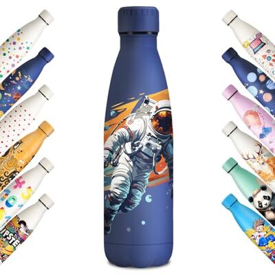 KollyKolla Edelstahl Trinkflasche 500ml, 3D-Druck Trinkflasche, Trinkflasche Sport, Kohlensäure Geeignet, Auslaufsicher Thermoskanne, BPA-Frei, Trinkflaschen für Kinder, Schule, Sport KollyKolla Edelstahl Trinkflasche 500ml, 3D-Druck Trinkflasche, Trinkflasche Sport, Kohlensäure Geeignet, Auslaufsicher Thermoskanne, BPA-Frei, Trinkflaschen für Kinder, Schule, Sport