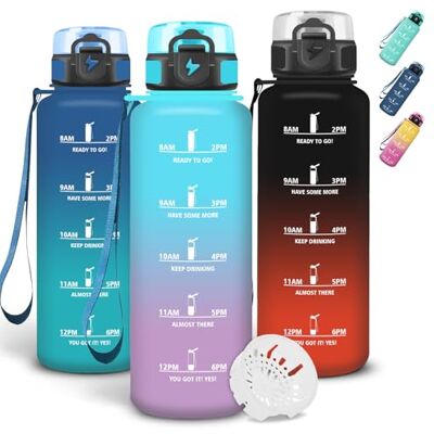 Grsta Trinkflasche 1 5 liter Auslaufsichere, Wasserflasche mit Filter, Sichere Verriegelung, Trinkflasche Sport, Mit Zeitmarkierung und Schnürung, Flasche für Gym, Outdoor, Reisen Grsta Trinkflasche 1 5 liter Auslaufsichere, Wasserflasche mit Filter, Sichere Verriegelung, Trinkflasche Sport, Mit Zeitmarkierung und Schnürung, Flasche für Gym, Outdoor, Reisen