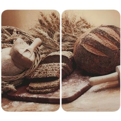 WENKO Herdabdeckplatte Universal Mod. Brot, höhenverstellbar für alle Herdarten, Schneidebrett und Spritzschutz, Glas, 30 x 52 cm, 2-teilig WENKO Herdabdeckplatte Universal Mod. Brot, höhenverstellbar für alle Herdarten, Schneidebrett und Spritzschutz, Glas, 30 x 52 cm, 2-teilig