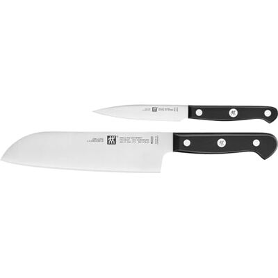 ZWILLING Gourmet Messerset 2-teilig, Rostfreier Spezialstahl, Made in Germany, Schwarz ZWILLING Gourmet Messerset 2-teilig, Rostfreier Spezialstahl, Made in Germany, Schwarz