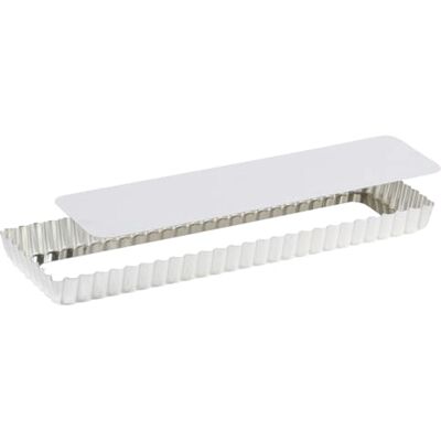 Louis Tellier Gobel Tortenform Rechteckig Geriffelt Weißblech Hebeboden 35x11x2,6 cm Ideal für hausgemachte Tartes, Torten oder Quiches Made in France Louis Tellier Gobel Tortenform Rechteckig Geriffelt Weißblech Hebeboden 35x11x2,6 cm Ideal für hausgemachte Tartes, Torten oder Quiches Made in France
