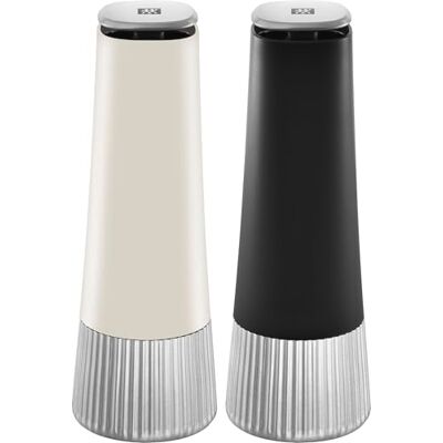 ZWILLING Spices Gewürzmühlen-Set 2-teilig, Kunststoff-Gehäuse, Keramikmahlwerk, Stufenlos verstellbar fein bis grob, Für Salz, Pfeffer, Gewürze, Beige und schwarz ZWILLING Spices Gewürzmühlen-Set 2-teilig, Kunststoff-Gehäuse, Keramikmahlwerk, Stufenlos verstellbar fein bis grob, Für Salz, Pfeffer, Gewürze, Beige und schwarz