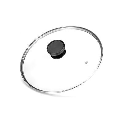ALLUFLON Glasdeckel mit Edelstahlkante, 28 cm, Schwarz ALLUFLON Glasdeckel mit Edelstahlkante, 28 cm, Schwarz