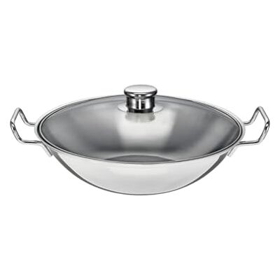 Schulte-Ufer 6659-36 i Wok BO-lang, inkl. Zubehör, 36 cm, Edelstahl, Silber Schulte-Ufer 6659-36 i Wok BO-lang, inkl. Zubehör, 36 cm, Edelstahl, Silber