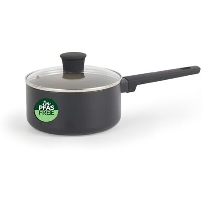 SALTER BW12877EU7 16 cm Keramikktopf Gehäuse aus recyceltem Aluminium, gesunde PFOA- & PFAS-freie Antihaftbeschichtung, induktionsgeeignet, leicht zu reinigen, weicher Griff, Kochtopf mit Glasdeckel SALTER BW12877EU7 16 cm Keramikktopf Gehäuse aus recyceltem Aluminium, gesunde PFOA- & PFAS-freie Antihaftbeschichtung, induktionsgeeignet, leicht zu reinigen, weicher Griff, Kochtopf mit Glasdeckel