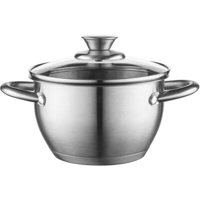 Florina Henry 18 cm 2,3 L Edelstahltopf mit Glasdeckel Für Induktion, Gas, Elektro, Ceran Messskala innen Spülmaschinengeeignet Hitzebeständiger Deckel Langlebig & robust Florina Henry 18 cm 2,3 L Edelstahltopf mit Glasdeckel Für Induktion, Gas, Elektro, Ceran Messskala innen Spülmaschinengeeignet Hitzebeständiger Deckel Langlebig & robust