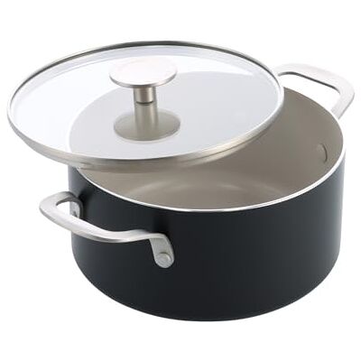 KitchenAid Aluminium Bräter mit Glasdeckel, 20 cm/3,11 L, PFAS-freie Keramik-Antihaftbeschichtung, Induktion, Backofengeeignet bis 160 °C, Spülmaschinengeeignet, Schwarz KitchenAid Aluminium Bräter mit Glasdeckel, 20 cm/3,11 L, PFAS-freie Keramik-Antihaftbeschichtung, Induktion, Backofengeeignet bis 160 °C, Spülmaschinengeeignet, Schwarz