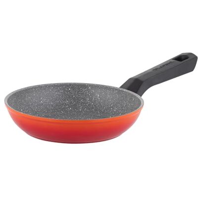 Florina Aluminium Bratpfanne 18 cm Durchmesser I Universalpfanne CHILI I Antihaftbeschichtung Stein-Imitierend I Punktinduktion I Pfanne Geeignet für Induktionsherd, Gasherd und Elektroherd (Orange) Florina Aluminium Bratpfanne 18 cm Durchmesser I Universalpfanne CHILI I Antihaftbeschichtung Stein-Imitierend I Punktinduktion I Pfanne Geeignet für Induktionsherd, Gasherd und Elektroherd (Orange)
