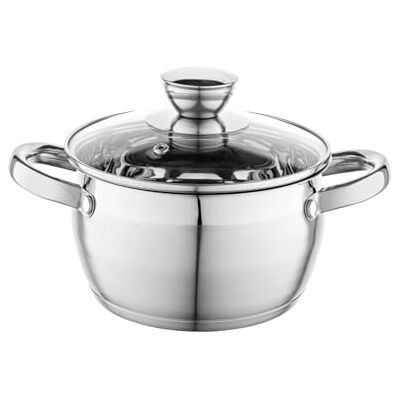 Florina Oliver 18 cm 2,5 L Edelstahltopf mit Glasdeckel Für Induktion, Gas, Elektro, Ceran Messskala innen Spülmaschinengeeignet Hitzebeständiger Deckel Langlebig & robust Florina Oliver 18 cm 2,5 L Edelstahltopf mit Glasdeckel Für Induktion, Gas, Elektro, Ceran Messskala innen Spülmaschinengeeignet Hitzebeständiger Deckel Langlebig & robust