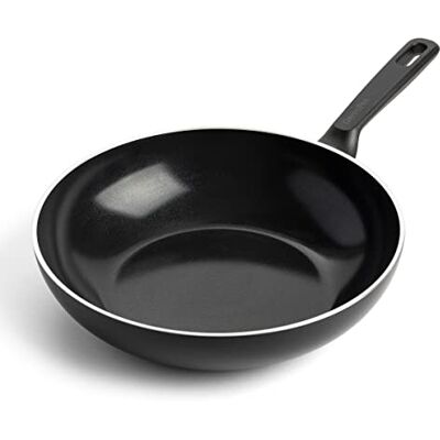 GreenPan Memphis Gesunde keramische Antihaft-Wokpfanne 28/3,6 Liter, PFAS-frei, induktionsgeeignet, spülmaschinenfest, Schwarz GreenPan Memphis Gesunde keramische Antihaft-Wokpfanne 28/3,6 Liter, PFAS-frei, induktionsgeeignet, spülmaschinenfest, Schwarz