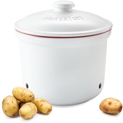 Romertopf Römertopf Kartoffeltopf MAXI PLUS aus Naturton, weiß, Ø 26 x 25 cm, 5,5 L, belüfteter Keramik-Vorratstopf für ca. 3 kg Kartoffeln & Gemüse, Unterteil glasiert, spülmaschinengeeignet Romertopf Römertopf Kartoffeltopf MAXI PLUS aus Naturton, weiß, Ø 26 x 25 cm, 5,5 L, belüfteter Keramik-Vorratstopf für ca. 3 kg Kartoffeln & Gemüse, Unterteil glasiert, spülmaschinengeeignet