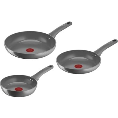 Lagostina Ressource Pfannen-Set, antihaftbeschichtet, 3 Pfannen 20, 24 und 28 cm mit Keramikbeschichtung, Antihaft-Pfannen, kompatibel mit Gas und Induktion, Thermosignal-Technologie und fettfreies Lagostina Ressource Pfannen-Set, antihaftbeschichtet, 3 Pfannen 20, 24 und 28 cm mit Keramikbeschichtung, Antihaft-Pfannen, kompatibel mit Gas und Induktion, Thermosignal-Technologie und fettfreies