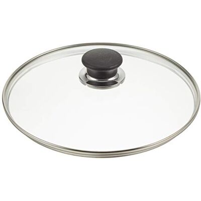 BALLARINI 334F02.24 Glasdeckel Edelstahlrand und Knauf 24 cm, schwarz/durchsichtig, 6 x 24,6 x 24,6 cm BALLARINI 334F02.24 Glasdeckel Edelstahlrand und Knauf 24 cm, schwarz/durchsichtig, 6 x 24,6 x 24,6 cm