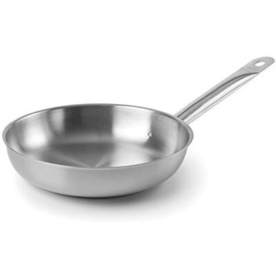 LACOR 51628 Pfanne mit Sandwich Boden 28 cm, silber LACOR 51628 Pfanne mit Sandwich Boden 28 cm, silber