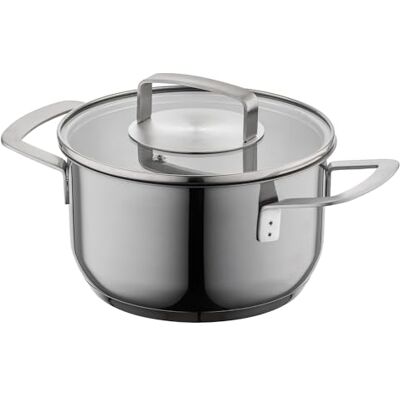 Florina Edelstahl Topf 2,2 l 18 cm Durchmesser I Kochtopf INFINITY mit Glasdeckel I Praktische Messskala I Spülmaschinenfest I 3-lagiger Boden gleichmäßige Wärmeverteilung I Ideal für alle Herdarten Florina Edelstahl Topf 2,2 l 18 cm Durchmesser I Kochtopf INFINITY mit Glasdeckel I Praktische Messskala I Spülmaschinenfest I 3-lagiger Boden gleichmäßige Wärmeverteilung I Ideal für alle Herdarten