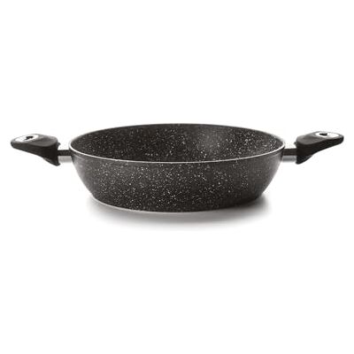 IBILI Bratpfanne mit 2 Henkeln Natura, 28 cm, Aluminium, Anti-Haft-Beschichtung im Stein-Stil, geeignet für Induktion IBILI Bratpfanne mit 2 Henkeln Natura, 28 cm, Aluminium, Anti-Haft-Beschichtung im Stein-Stil, geeignet für Induktion
