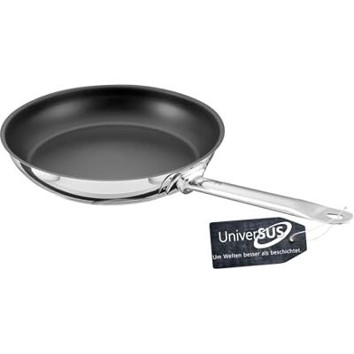 Schulte-Ufer GastroSUS Industar PLUS Bratpfanne mit UniverSUS Oberflächenstruktur, 163150-28, Edelstahlpfanne Induktion, 28 cm Schulte-Ufer GastroSUS Industar PLUS Bratpfanne mit UniverSUS Oberflächenstruktur, 163150-28, Edelstahlpfanne Induktion, 28 cm