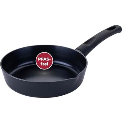 FACKELMANN Bratpfanne Essential Highrise Ø 20 cm aus recyceltem Aluminium mit Keramikbeschichtung – Perfekt für alle Herdarten inklusive Induktion, Schwarz FACKELMANN Bratpfanne Essential Highrise Ø 20 cm aus recyceltem Aluminium mit Keramikbeschichtung – Perfekt für alle Herdarten inklusive Induktion, Schwarz