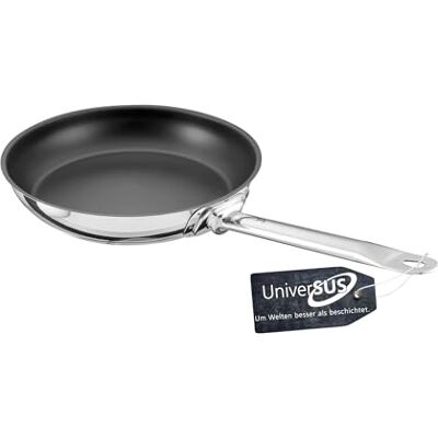 Schulte-Ufer GastroSUS Industar PLUS Bratpfanne mit UniverSUS Oberflächenstruktur, ohne PFAS/PTFE, 163150-24, Edelstahlpfanne Induktion, 24 cm Schulte-Ufer GastroSUS Industar PLUS Bratpfanne mit UniverSUS Oberflächenstruktur, ohne PFAS/PTFE, 163150-24, Edelstahlpfanne Induktion, 24 cm