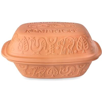 Romertopf Römertopf Bräter Klassiker aus Naturton, Dampfgarer 4 Liter für bis zu 6 Personen, Keramik-Schmortopf für Backofen & Mikrowelle, Unterteil glasiert, fettarmes Garen, spülmaschinengeeignet Romertopf Römertopf Bräter Klassiker aus Naturton, Dampfgarer 4 Liter für bis zu 6 Personen, Keramik-Schmortopf für Backofen & Mikrowelle, Unterteil glasiert, fettarmes Garen, spülmaschinengeeignet