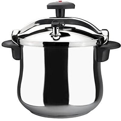 Magefesa Star Bombeada – Traditioneller Schnellkochtopf 8L, Edelstahl 18/10, Gesundes Kochen, Für Induktion, Gleichmäßige Wärmeverteilung, Drehventil Magefesa Star Bombeada – Traditioneller Schnellkochtopf 8L, Edelstahl 18/10, Gesundes Kochen, Für Induktion, Gleichmäßige Wärmeverteilung, Drehventil