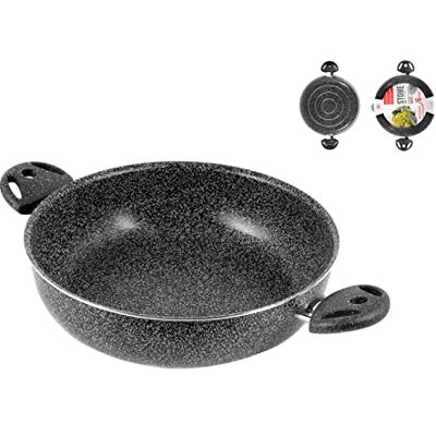 HOME Stone Pfanne Antihaftbeschichtet 2 Griffe, Stein, Anthrazit, 20cm HOME Stone Pfanne Antihaftbeschichtet 2 Griffe, Stein, Anthrazit, 20cm