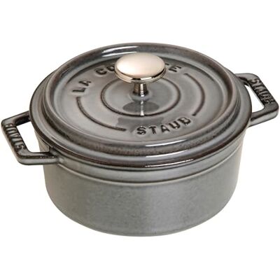 STAUB Mini Cocotte, Gusseisen Bräter, Alle Herdarten inkl Induktion, Rund, 12 cm, 0,4 L, Graphit-Grau STAUB Mini Cocotte, Gusseisen Bräter, Alle Herdarten inkl Induktion, Rund, 12 cm, 0,4 L, Graphit-Grau