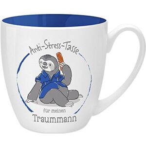 Gruss und Co Bone China Becher - Faultier Design - Blau - 9,5cm Gruss und Co Bone China Becher - Faultier Design - Blau - 9,5cm