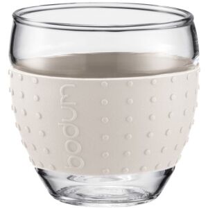 Bodum Pavina - Weiße Silikon Griffgläser - 12oz - Gläser für Heiß & Kalt Getränke Bodum Pavina - Weiße Silikon Griffgläser - 12oz - Gläser für Heiß & Kalt Getränke