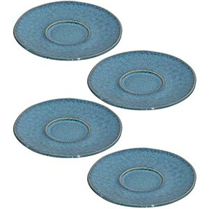 LEONARDO HOME Leonardo Matera Unterteller 4-er Set, spülmaschinengeeignete Steingut-Unterteller für Espressotassen, 4 Keramik-Untertassen, Ø 11 cm, blau, 018603 LEONARDO HOME Leonardo Matera Unterteller 4-er Set, spülmaschinengeeignete Steingut-Unterteller für Espressotassen, 4 Keramik-Untertassen, Ø 11 cm, blau, 018603
