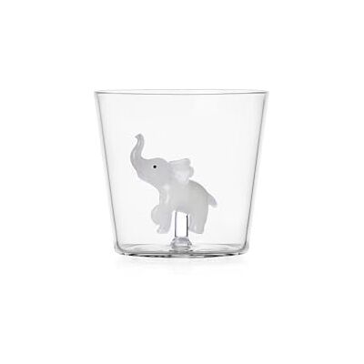 Ichendorf Milano Tumbler weißer Elefant, Kollektion Savannah, 30 cl, Borosilikatglas, handgefertigt Ichendorf Milano Tumbler weißer Elefant, Kollektion Savannah, 30 cl, Borosilikatglas, handgefertigt
