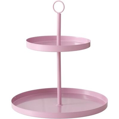BOLTZE Etagere Samina (Farbe Hellrosa, aus Metall, 2-stöckig, Höhe 34 cm, Ø 30 cm, Deko, Minimalistisches Design, Etagenständer für Obst, Desserts, Snacks, Servierplatte) 2061233 BOLTZE Etagere Samina (Farbe Hellrosa, aus Metall, 2-stöckig, Höhe 34 cm, Ø 30 cm, Deko, Minimalistisches Design, Etagenständer für Obst, Desserts, Snacks, Servierplatte) 2061233