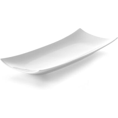 HENDI Platte Bark, Hohe Schlag- und Verschleißfestigkeit, Servierschüsseln, Dessertschale, Snackschale, Schüssel, 352x145x(H) 40mm, creme Weiß Porzellan HENDI Platte Bark, Hohe Schlag- und Verschleißfestigkeit, Servierschüsseln, Dessertschale, Snackschale, Schüssel, 352x145x(H) 40mm, creme Weiß Porzellan