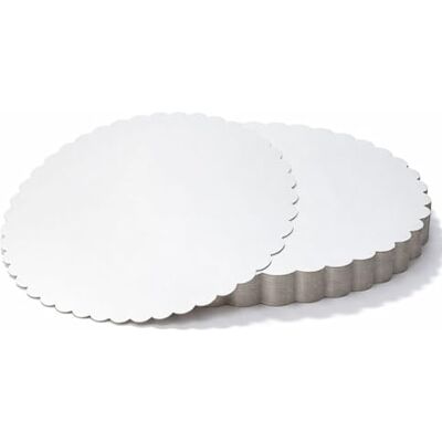 PARENCE – Set aus 6 runden Tortenböden Ø 28 cm – Starre weiße Kartondisplays – Einweg-Gebäck-Ständer – 6 Stück, Blanc PARENCE – Set aus 6 runden Tortenböden Ø 28 cm – Starre weiße Kartondisplays – Einweg-Gebäck-Ständer – 6 Stück, Blanc