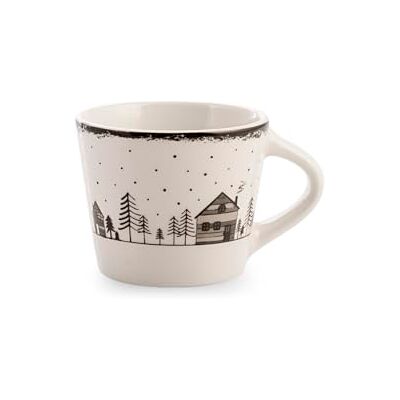 H&H Set 18 Tazze Caff� Winter House In New Bone China Cc 90 H&H Set 18 Tazze Caff� Winter House In New Bone China Cc 90
