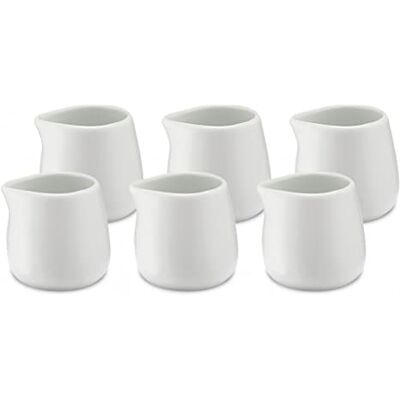 Weis Milchgießer Set 6-teilig Porzellan 20 ml – Sahnekännchen für Kondensmilch und Kaffeesahne, Weiß, 3,8 x 3,5 x 3,5 cm, 19060 Weis Milchgießer Set 6-teilig Porzellan 20 ml – Sahnekännchen für Kondensmilch und Kaffeesahne, Weiß, 3,8 x 3,5 x 3,5 cm, 19060