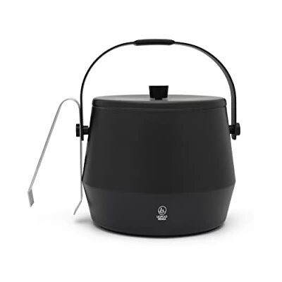 Vienna Acoustics Kleiner schwarzer doppelwandiger Eisbehälter 1 Liter mit Zange isolierender Eimer hält EIS optimal kühler, 149x205x180mm, Schwarz Vienna Acoustics Kleiner schwarzer doppelwandiger Eisbehälter 1 Liter mit Zange isolierender Eimer hält EIS optimal kühler, 149x205x180mm, Schwarz