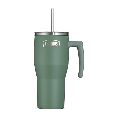 Thermos REFRESHING SERIES Isolier-Trinkbecher 0,85l,grün matt, Tumbler mit Strohhalm und Griff für unterwegs, Arbeit oder zu Hause, geschmacksneutraler doppelwandiger Edelstahl Thermos REFRESHING SERIES Isolier-Trinkbecher 0,85l,grün matt, Tumbler mit Strohhalm und Griff für unterwegs, Arbeit oder zu Hause, geschmacksneutraler doppelwandiger Edelstahl