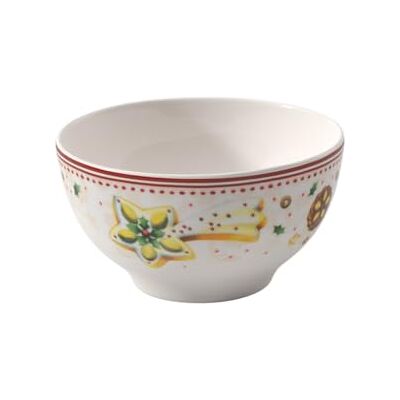 Villeroy & Boch Winter Bakery Delight Schale mit Sternschnuppenmotiv, Premium Porzellan, Weiß/Rot Villeroy & Boch Winter Bakery Delight Schale mit Sternschnuppenmotiv, Premium Porzellan, Weiß/Rot