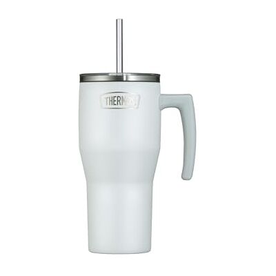 Thermos REFRESHING SERIES Isolier-Trinkbecher 0,85l, weiß matt, Tumbler mit Strohhalm und Griff für unterwegs, Arbeit oder zu Hause, geschmacksneutraler doppelwandiger Edelstahl Thermos REFRESHING SERIES Isolier-Trinkbecher 0,85l, weiß matt, Tumbler mit Strohhalm und Griff für unterwegs, Arbeit oder zu Hause, geschmacksneutraler doppelwandiger Edelstahl