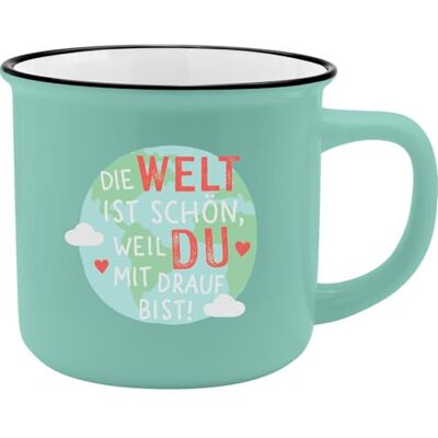 GRUSS & CO XL-Becher Motiv "Welt" Lieblingsbecher aus Porzellan, Tasse mit Spruch, 55 cl, mit Geschenkbanderole Geschenk Freundschaft, Liebe 74183 GRUSS & CO XL-Becher Motiv "Welt" Lieblingsbecher aus Porzellan, Tasse mit Spruch, 55 cl, mit Geschenkbanderole Geschenk Freundschaft, Liebe 74183
