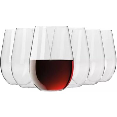 Krosno Rotweingläser 670 ml – 6 Stück – Harmony Collection – bleifreies Kristall – Elegantes Design, großes Fassungsvermögen, Farblos Krosno Rotweingläser 670 ml – 6 Stück – Harmony Collection – bleifreies Kristall – Elegantes Design, großes Fassungsvermögen, Farblos