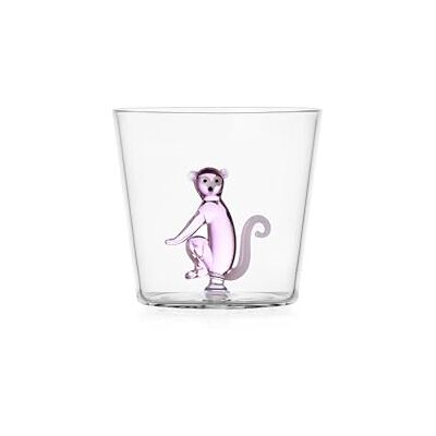 Ichendorf Milano Tumbler Rosa Affe, Kollektion Savannah, 30 cl, Borosilikatglas, handgefertigt Ichendorf Milano Tumbler Rosa Affe, Kollektion Savannah, 30 cl, Borosilikatglas, handgefertigt
