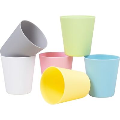 Heku Mehrweg-Trinkbecher 6er Set in Pastell, 0,2L I Aus PP-Material I Leicht & Robust I Spülmaschinen- & Mikrowellengeeignet, Pastel Heku Mehrweg-Trinkbecher 6er Set in Pastell, 0,2L I Aus PP-Material I Leicht & Robust I Spülmaschinen- & Mikrowellengeeignet, Pastel