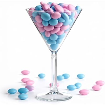 Decoraparty Transparenter Konfektbecher, Martini-Glas für Konfekt, Zeremonie, Tischdekoration, große Mitteldecke für Süßigkeiten, Schokolade, 16 cm x 25 cm Decoraparty Transparenter Konfektbecher, Martini-Glas für Konfekt, Zeremonie, Tischdekoration, große Mitteldecke für Süßigkeiten, Schokolade, 16 cm x 25 cm