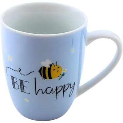 Dekohelden24 Kaffeebecher/Tasse aus Porzellan, Motiv: Biene, BE happy Größe H/Ø: 10 x 8 cm, Fassungsvermögen 250 ml, Spülmaschinengeeignet. Dekohelden24 Kaffeebecher/Tasse aus Porzellan, Motiv: Biene, BE happy Größe H/Ø: 10 x 8 cm, Fassungsvermögen 250 ml, Spülmaschinengeeignet.