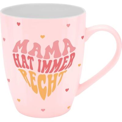 GRUSS & CO Tasse mit Motivdruck "Mama hat immer recht", mit Banderole GRUSS & CO Tasse mit Motivdruck "Mama hat immer recht", mit Banderole
