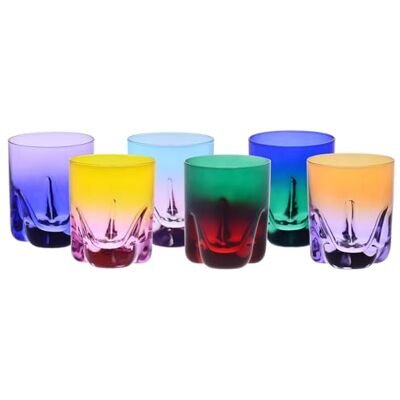 Krosno – Whisky-, Drink- und Cocktailgläser 250 ml – 6-teiliges Set in 6 einzigartigen Farben – Aurora Kollektion – Bleifreier Kristall – Handbemalt, Mehrfarbig Mix 3 Krosno – Whisky-, Drink- und Cocktailgläser 250 ml – 6-teiliges Set in 6 einzigartigen Farben – Aurora Kollektion – Bleifreier Kristall – Handbemalt, Mehrfarbig Mix 3